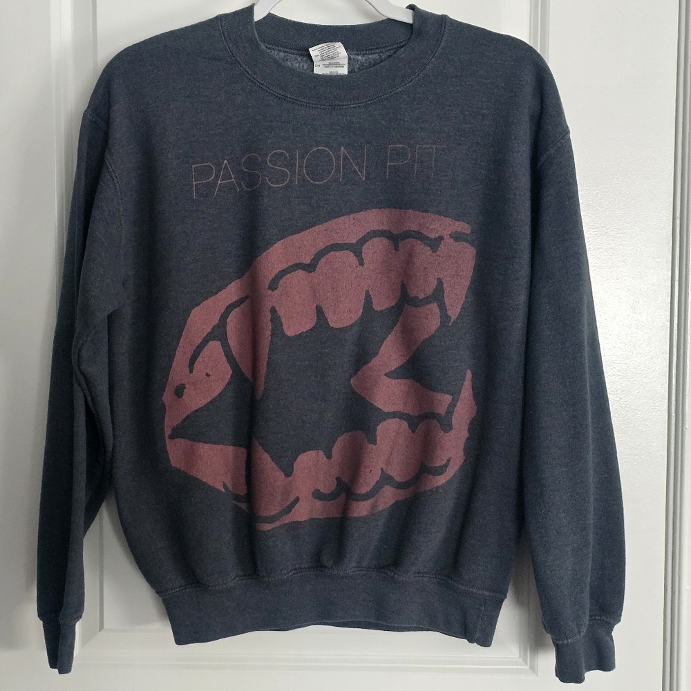 *SOLD* Passion Pit Band Grey Crew Neck Sweatshirt Unisex Size Small